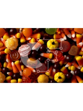 Σετ των 2 Intra Συλλεκτικό Ξύλινο Παζλ Plywood  4mm - Πολύχρωμο και γλυκό σωρό καραμελών Σε Ξύλινο Κουτί - Διαστάσεις: 10x10 cm – 25 κομμάτια