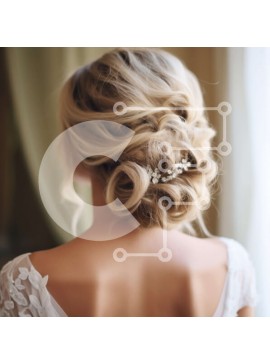 Intra Συλλεκτικό Ξύλινο Παζλ Plywood  4mm - Όμορφη νύφη με λευκό νυφικό με εκπληκτικό αστικό τοπίο Σε Ξύλινο Κουτί - Διαστάσεις Puzzle: 10x10 cm – 25 κομμάτια