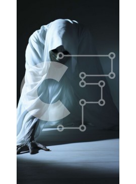 Intra Συλλεκτικό Ξύλινο Παζλ Plywood  4mm - Γονατιστός ανθρωποειδής με λευκά ρούχα Σε Ξύλινο Κουτί - Διαστάσεις Puzzle: 10x10 cm – 25 κομμάτια