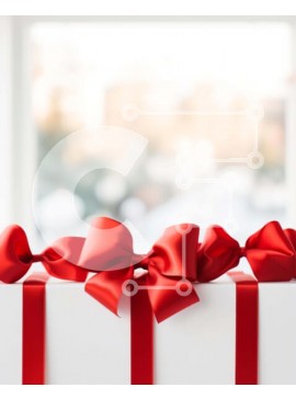 Intra Συλλεκτικό Ξύλινο Παζλ Plywood  4mm - Λευκό κουτί δώρου με κόκκινους φιόγκους και κορδέλες Σε Ξύλινο Κουτί - Διαστάσεις Puzzle: 10x10 cm – 25 κομμάτια