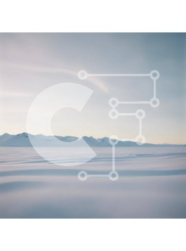 Intra Συλλεκτικό Ξύλινο Παζλ Plywood  4mm - Χιονισμένο τοπίο με σκιέρ και βουνά Σε Ξύλινο Κουτί - Διαστάσεις: 10x10 cm – 25 κομμάτια