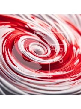 Σετ των 2 Intra Συλλεκτικό Ξύλινο Παζλ Plywood  4mm - Ζωντανή και λεπτομερής εικόνα μιας κόκκινης και λευκής καραμέλας στροβιλισμού Σε Ξύλινο Κουτί - Διαστάσεις: 10x10 cm – 25 κομμάτια