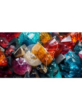 Intra Συλλεκτικό Ξύλινο Παζλ Plywood  4mm - Εκπληκτική κοντινή πλάνο λαμπερών κρυστάλλων σε μαύρο φόντο Σε Ξύλινο Κουτί - Διαστάσεις: 10x10 cm – 25 κομμάτια