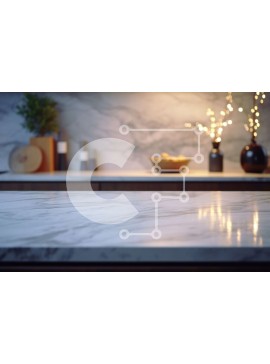 Intra Συλλεκτικό Ξύλινο Παζλ Plywood  4mm - Μαρμάρινος πάγκος κουζίνας με κομψή διακόσμηση Σε Ξύλινο Κουτί - Διαστάσεις Puzzle: 10x10 cm – 25 κομμάτια