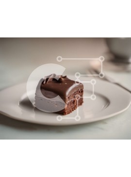 Σετ των 2 Intra Συλλεκτικό Ξύλινο Παζλ Plywood  4mm - Λαχταριστό κέικ σοκολάτας με πιρούνι και δύο φλιτζάνια Σε Ξύλινο Κουτί - Διαστάσεις: 10x10 cm – 25 κομμάτια