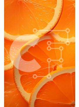 Σετ των 2 Intra Συλλεκτικό Ξύλινο Παζλ Plywood  4mm - Κοντινό πλάνο φέτες πορτοκαλιού σε διάφορα σχήματα και μεγέθη Σε Ξύλινο Κουτί - Διαστάσεις: 10x10 cm – 25 κομμάτια