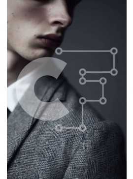 Intra Συλλεκτικό Ξύλινο Παζλ Plywood  4mm - Νεαρός άνδρας με κομψό κοστούμι και γραβάτα που στοχάζεται Σε Ξύλινο Κουτί - Διαστάσεις Puzzle: 10x10 cm – 25 κομμάτια