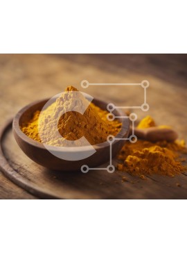 Σετ των 2 Intra Συλλεκτικό Ξύλινο Παζλ Plywood  4mm - Κουρκουμάς σε σκόνη σε ένα ξύλινο μπολ Σε Ξύλινο Κουτί - Διαστάσεις: 10x10 cm – 25 κομμάτια