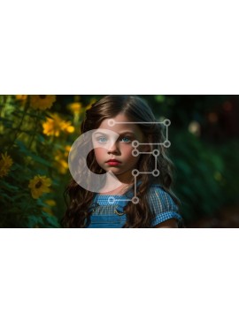 Intra Συλλεκτικό Ξύλινο Παζλ Plywood  4mm - Όμορφη εικόνα ενός κοριτσιού σε ένα χωράφι με ηλίανθο Σε Ξύλινο Κουτί - Διαστάσεις Puzzle: 10x10 cm – 25 κομμάτια