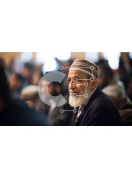 Intra Συλλεκτικό Ξύλινο Παζλ Plywood  4mm - Ηλικιωμένος που περιβάλλεται από ανθρώπους Σε Ξύλινο Κουτί - Διαστάσεις Puzzle: 10x10 cm – 25 κομμάτια