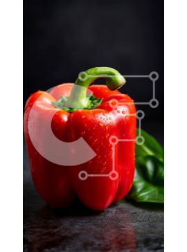 Intra Συλλεκτικό Ξύλινο Παζλ Plywood  4mm - Κόκκινη πιπεριά σε σκοτεινή επιφάνεια Σε Ξύλινο Κουτί - Διαστάσεις: 10x10 cm – 25 κομμάτια