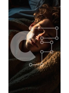 Intra Συλλεκτικό Ξύλινο Παζλ Plywood  4mm - Χαλαρωτική στιγμή ενός νεαρού άνδρα ξαπλωμένο στο κρεβάτι με κλειστά μάτια Σε Ξύλινο Κουτί - Διαστάσεις Puzzle: 10x10 cm – 25 κομμάτια