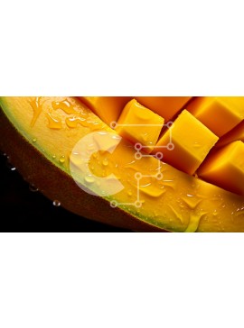 Σετ των 2 Intra Συλλεκτικό Ξύλινο Παζλ Plywood  4mm - Μισόώριμο μάνγκο με σταγόνες νερού Σε Ξύλινο Κουτί - Διαστάσεις: 10x10 cm – 25 κομμάτια