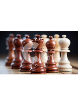 Intra Συλλεκτικό Ξύλινο Παζλ Plywood  4mm - Περίπλοκα κομμάτια σκακιού σε ξύλινη επιφάνεια Σε Ξύλινο Κουτί - Διαστάσεις Puzzle: 10x10 cm – 25 κομμάτια