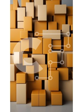 Intra Συλλεκτικό Ξύλινο Παζλ Plywood  4mm - Σωρός από χαρτόκουτα Σε Ξύλινο Κουτί - Διαστάσεις Puzzle: 10x10 cm – 25 κομμάτια