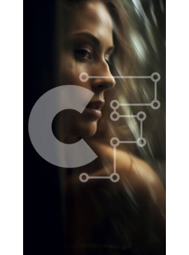 Intra Συλλεκτικό Ξύλινο Παζλ Plywood  4mm - Πανέμορφη γυναίκα που θαυμάζει τη θέα στην πόλη τη νύχτα μέσα από το παράθυρό της Σε Ξύλινο Κουτί - Διαστάσεις Puzzle: 10x10 cm – 25 κομμάτια