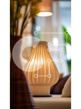 Intra Συλλεκτικό Ξύλινο Παζλ Plywood  4mm - Τραπέζι με λουλούδια και φωτιστικό Σε Ξύλινο Κουτί - Διαστάσεις Puzzle: 10x10 cm – 25 κομμάτια