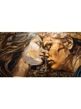 Intra Συλλεκτικό Ξύλινο Παζλ Plywood  4mm - Ρομαντική εικόνα ενός ζευγαριού με casual ρούχα Σε Ξύλινο Κουτί - Διαστάσεις Puzzle: 10x10 cm – 25 κομμάτια