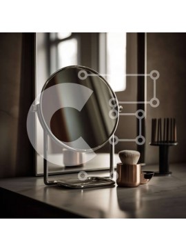 Intra Συλλεκτικό Ξύλινο Παζλ Plywood  4mm - Καθρέφτης μπάνιου με βούρτσα και χτένα στον πάγκο Σε Ξύλινο Κουτί - Διαστάσεις Puzzle: 10x10 cm – 25 κομμάτια