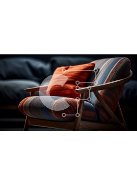 Intra Συλλεκτικό Ξύλινο Παζλ Plywood  4mm - Ριγέ Καρέκλα με Ξύλινο Σκελετό Σε Ξύλινο Κουτί - Διαστάσεις Puzzle: 10x10 cm – 25 κομμάτια