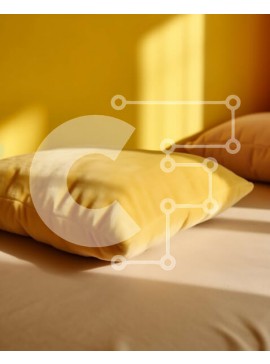 Intra Συλλεκτικό Ξύλινο Παζλ Plywood  4mm - Άνετο υπνοδωμάτιο με κίτρινα μαξιλάρια και ηλιαχτίδα που λάμπει μέσα από το παράθυρο Σε Ξύλινο Κουτί - Διαστάσεις Puzzle: 10x10 cm – 25 κομμάτια