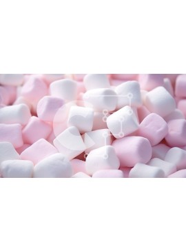 Σετ των 2 Intra Συλλεκτικό Ξύλινο Παζλ Plywood  4mm - Κοντινό πλάνο λευκών και ροζ Marshmallows Σε Ξύλινο Κουτί - Διαστάσεις: 10x10 cm – 25 κομμάτια