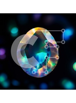 Σετ των 2 Intra Συλλεκτικό Ξύλινο Παζλ Plywood  4mm - Εκπληκτική κινηματογράφηση σε πρώτο πλάνο ενός πολύχρωμου πολύτιμου λίθου Σε Ξύλινο Κουτί - Διαστάσεις: 10x10 cm – 25 κομμάτια