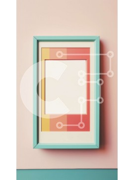 Intra Συλλεκτικό Ξύλινο Παζλ Plywood  4mm - Κενό λευκό πλαίσιο που κρέμεται σε ροζ τοίχο Σε Ξύλινο Κουτί - Διαστάσεις Puzzle: 10x10 cm – 25 κομμάτια