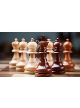 Intra Συλλεκτικό Ξύλινο Παζλ Plywood  4mm - Ξύλινη σκακιέρα με σκάκι Σε Ξύλινο Κουτί - Διαστάσεις Puzzle: 10x10 cm – 25 κομμάτια