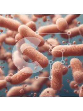 Intra Συλλεκτικό Ξύλινο Παζλ Plywood  4mm - Βακτήρια Escherichia coli - Μικροσκοπική άποψη Σε Ξύλινο Κουτί - Διαστάσεις Puzzle: 10x10 cm – 25 κομμάτια