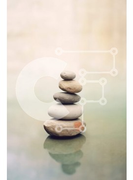 Σετ των 2 Intra Συλλεκτικό Ξύλινο Παζλ Plywood  4mm - Όμορφη εικόνα της πυραμίδας βράχου με το νερό στο φόντο Σε Ξύλινο Κουτί - Διαστάσεις: 10x10 cm – 25 κομμάτια