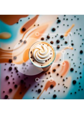 Σετ των 2 Intra Συλλεκτικό Ξύλινο Παζλ Plywood  4mm - Ακαταμάχητο φλιτζάνι καφέ με σαντιγί και τσιπς σοκολάτας Σε Ξύλινο Κουτί - Διαστάσεις: 10x10 cm – 25 κομμάτια