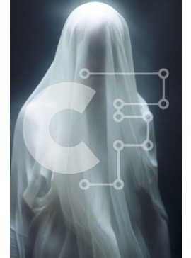 Intra Συλλεκτικό Ξύλινο Παζλ Plywood  4mm - Φανταστική φιγούρα σε λευκό χρώμα που καλύπτει το πρόσωπο και το σώμα Σε Ξύλινο Κουτί - Διαστάσεις Puzzle: 10x10 cm – 25 κομμάτια