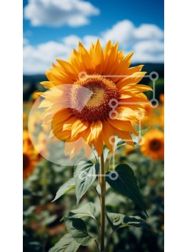 Σετ των 2 Intra Συλλεκτικό Ξύλινο Παζλ Plywood  4mm - Όμορφη εικόνα ενός χωραφιού με ηλιοτρόπια μια ηλιόλουστη μέρα Σε Ξύλινο Κουτί - Διαστάσεις: 10x10 cm – 25 κομμάτια