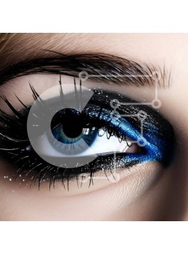 Σετ των 2 Intra Συλλεκτικό Ξύλινο Παζλ Plywood  4mm - Εκπληκτική Beauty Shot Woman's Eye με μπλε eyeliner και μάσκαρα Σε Ξύλινο Κουτί - Διαστάσεις: 10x10 cm – 25 κομμάτια