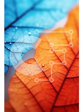 Σετ των 2 Intra Συλλεκτικό Ξύλινο Παζλ Plywood  4mm - Ζωντανή κινηματογράφηση σε πρώτο πλάνο των φύλλων με σταγονίδια νερού Σε Ξύλινο Κουτί - Διαστάσεις: 10x10 cm – 25 κομμάτια