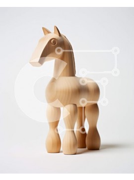 Intra Συλλεκτικό Ξύλινο Παζλ Plywood  4mm - Αξιολάτρευτο ξύλινο παιχνίδι αλόγων για παιχνίδι Σε Ξύλινο Κουτί - Διαστάσεις: 10x10 cm – 25 κομμάτια