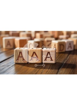 Intra Συλλεκτικό Ξύλινο Παζλ Plywood  4mm - Ξύλινο Μπλοκ με ορθογραφία «ααα». Σε Ξύλινο Κουτί - Διαστάσεις Puzzle: 10x10 cm – 25 κομμάτια