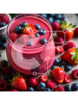 Σετ των 2 Intra Συλλεκτικό Ξύλινο Παζλ Plywood  4mm - Νόστιμο ροζ smoothie με φρέσκα μούρα Σε Ξύλινο Κουτί - Διαστάσεις: 10x10 cm – 25 κομμάτια