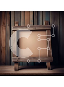 Intra Συλλεκτικό Ξύλινο Παζλ Plywood  4mm - Άδειο ξύλινο πλαίσιο σε έναν ρουστίκ ξύλινο τοίχο Σε Ξύλινο Κουτί - Διαστάσεις Puzzle: 10x10 cm – 25 κομμάτια