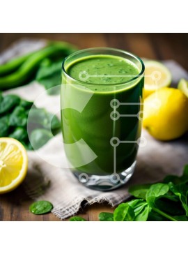 Σετ των 2 Intra Συλλεκτικό Ξύλινο Παζλ Plywood  4mm - Δροσιστικό πράσινο Smoothie με σπανάκι και λεμόνι Σε Ξύλινο Κουτί - Διαστάσεις: 10x10 cm – 25 κομμάτια