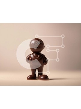 Σετ των 2 Intra Συλλεκτικό Ξύλινο Παζλ Plywood  4mm - Ειδώλιο μαύρης σοκολάτας για επιδόρπια και διακόσμηση Σε Ξύλινο Κουτί - Διαστάσεις: 10x10 cm – 25 κομμάτια