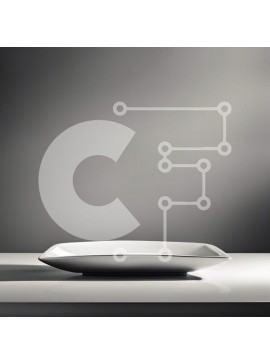 Intra Συλλεκτικό Ξύλινο Παζλ Plywood  4mm - Μινιμαλιστική εικόνα ενός λευκού κεραμικού πιάτου σε ένα σκούρο γκρι τραπέζι Σε Ξύλινο Κουτί - Διαστάσεις Puzzle: 10x10 cm – 25 κομμάτια