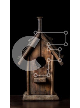 Σετ των 2 Intra Συλλεκτικό Ξύλινο Παζλ Plywood  4mm - Όμορφο Ξύλινο Πουλιά με Πέρκα και Καμινάδα Σε Ξύλινο Κουτί - Διαστάσεις: 10x10 cm – 25 κομμάτια