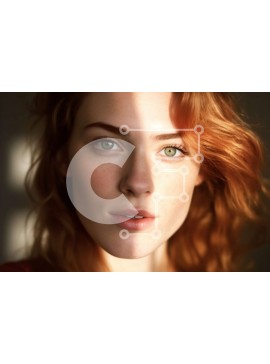 Intra Συλλεκτικό Ξύλινο Παζλ Plywood  4mm - Πορτρέτο μιας νεαρής γυναίκας από κοντά Σε Ξύλινο Κουτί - Διαστάσεις Puzzle: 10x10 cm – 25 κομμάτια