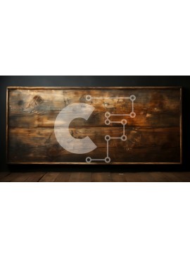 Intra Συλλεκτικό Ξύλινο Παζλ Plywood  4mm - Ρουστίκ ξύλινο πάνελ με ξεπερασμένη υφή Σε Ξύλινο Κουτί - Διαστάσεις Puzzle: 10x10 cm – 25 κομμάτια
