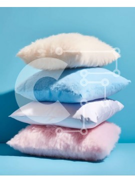 Intra Συλλεκτικό Ξύλινο Παζλ Plywood  4mm - Στοίβα από πολύχρωμα μαξιλάρια με μοναδικές υφές Σε Ξύλινο Κουτί - Διαστάσεις Puzzle: 10x10 cm – 25 κομμάτια