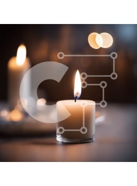 Intra Συλλεκτικό Ξύλινο Παζλ Plywood  4mm - Αναμμένα κεριά σε ένα σκούρο ξύλινο τραπέζι Σε Ξύλινο Κουτί - Διαστάσεις Puzzle: 10x10 cm – 25 κομμάτια