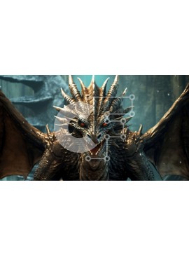 Intra Συλλεκτικό Ξύλινο Παζλ Plywood  4mm - Άγριος Δράκος με μεγάλα φτερά και αιχμηρά δόντια Σε Ξύλινο Κουτί - Διαστάσεις Puzzle: 10x10 cm – 25 κομμάτια