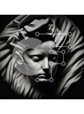 Σετ των 2 Intra Συλλεκτικό Ξύλινο Παζλ Plywood  4mm - Ήρεμη εικόνα μιας γυναίκας με κλειστά μάτια και σγουρά μαλλιά Σε Ξύλινο Κουτί - Διαστάσεις: 10x10 cm – 25 κομμάτια